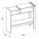 Aparador Com 2 Prateleiras Mênfis Off White/Havana - Caemmun