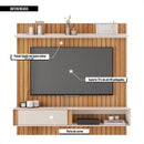 Painel Bancada Para TV até 65 Polegadas Marrom Sena Caemmun