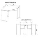 Mesa De Canto Em L Para Escritório Recta Bege Branco Caemmun