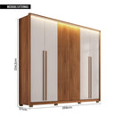 Guarda Roupa Casal Meyer 6 Portas 4 Gavetas Marrom Caemmun