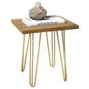 Mesa Centro Lateral Apoio (Montada) Iron 47Cm Marrom Caemmun