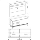 Bancada Rack Com Painel Para Tv Até 45 Polegadas Jace Cinza