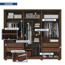 Guarda Roupa Casal 6 Portas 4 Gavetas Centurium Marrom