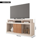 Bancada Rack Para TV 55 Polegadas Frost Marrom Caemmun