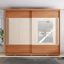 Guarda Roupa Roma 2 Portas Espelho 6 Gavetas Marrom Caemmun