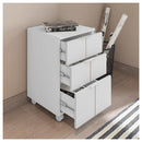 Kit Escritório Armário Com 2 Gaveteiros Cubic Branco Caemmun