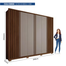 Guarda Roupa Casal Grande 6 Portas 4 Gavetas Marrom Apollo