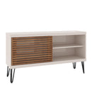 Bancada Rack Montada Até 50 Polegadas Bege Frizz Caemmun