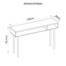 Mesa Para Computador Escrivaninha Marrom Multi Caemmun