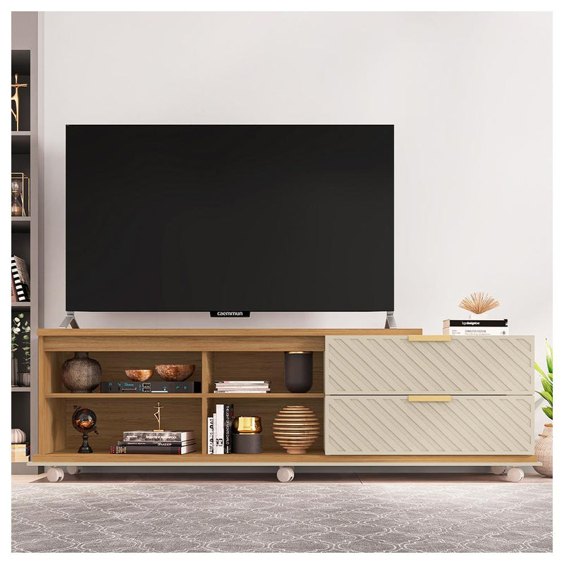 Bancada Para Tv Até 55 Polegadas Harmony Buriti Off White