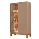 Cristaleira 2 Portas Com Led Interno Jace Cinza Caemmun