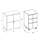 Kit Escritório Armário Baixo Com Gaveteiro Branco Caemmun