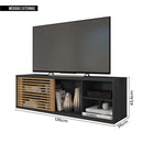 Rack Bancada Para TV 55 Polegadas Preto Multiverso Caemmun