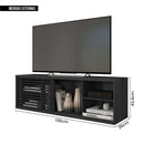 Rack Bancada Para TV 55 Polegadas Multiverso Preto Caemmun