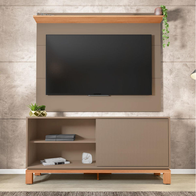 Bancada Rack Com Painel Para Tv Até 45 Polegadas Jace Cinza