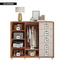 Cômoda Grande 2 Portas 5 Gavetas  Marrom Pegasus Caemmun