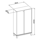 Cristaleira 2 Portas Com Led Interno Jace Cinza Caemmun