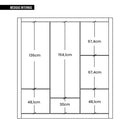 Guarda Roupa 3 Portas 4 Gavetas Espelho Glass Marrom Caemmun