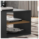 Mesa de Centro Retangular Com Divisória Opala Preto Caemmun