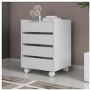 Gaveteiro 4 Gavetas Para Escritório Branco Meta Caemmun