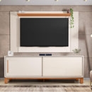 Bancada Rack com Painel  Para Tv até 65 Polegadas Jace Bege