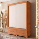 Guarda Roupa Mongi 2 Portas 2 Gavetas Marrom Caemmun