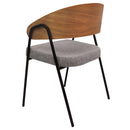 Poltrona Aero Cadeira Decorativa Com Apoio Cinza - Overseas