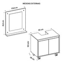 Kit Conjunto Gabinete Armario Banheiro Espelho Clean Caemmun