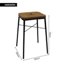 Banco Pegs Baixo Decorativo Preto - Overseas