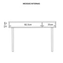 Mesa Para Computador Escrivaninha Marrom Multi Caemmun