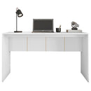 Kit Escritório Armário Baixo Com Mesa Cubic Branco Caemmun