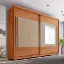 Guarda Roupa Roma 2 Portas Espelho 6 Gavetas Marrom Caemmun