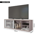 Rack Bancada Para TV 55 Polegadas Cinza Multiverso Caemmun