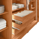 Guarda Roupa Casal Roma 2 Portas 6 Gavetas Marrom Caemmun