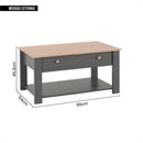 Mesa De Centro Para Sala De Estar Cinza Canada Caemmun