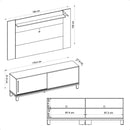 Bancada Rack com Painel  Para Tv até 65 Polegadas Jace Bege