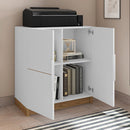 Kit Conjunto Cubic Para Escritório 3 Peças Branco Caemmun