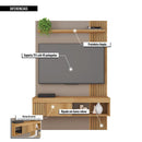 Painel Para TV Até 45 Polegadas Moon Marrom Caemmun