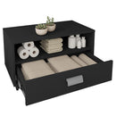 Gabinete Armário Banheiro Com Rodízios Towel Preto