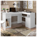 Mesa De Computador Com Porta E Gaveta Nilo Branco Fosco