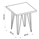 Mesa Centro Lateral Apoio (Montada) Iron 47Cm Marrom Caemmun