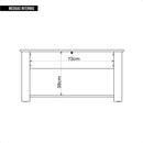 Mesa De Centro Para Sala De Estar Cinza Canada Caemmun