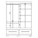 Guarda Roupa Mongi 2 Portas 2 Gavetas Branco Caemmun