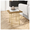 Mesa Centro Lateral Apoio (Montada) Iron 47Cm Marrom Caemmun