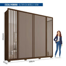 Guarda Roupa Casal Grande 6 Portas 4 Gavetas Marrom Orfeus