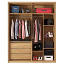 Guarda Roupa Casal Grande 4 Portas Espelho Marrom Reflecta