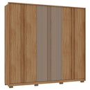 Guarda Roupa Casal Mozart 4 Gavetas 6 Portas Marrom Caemmun