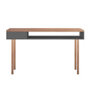 Mesa Para Computador Escrivaninha Multi Cinza Caemmun