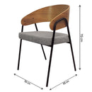 Poltrona Aero Cadeira Decorativa Com Apoio Cinza - Overseas