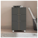 Kit Escritório 1 Gaveteiro E 2 Mesas 90 Cubic Cinza Caemmun